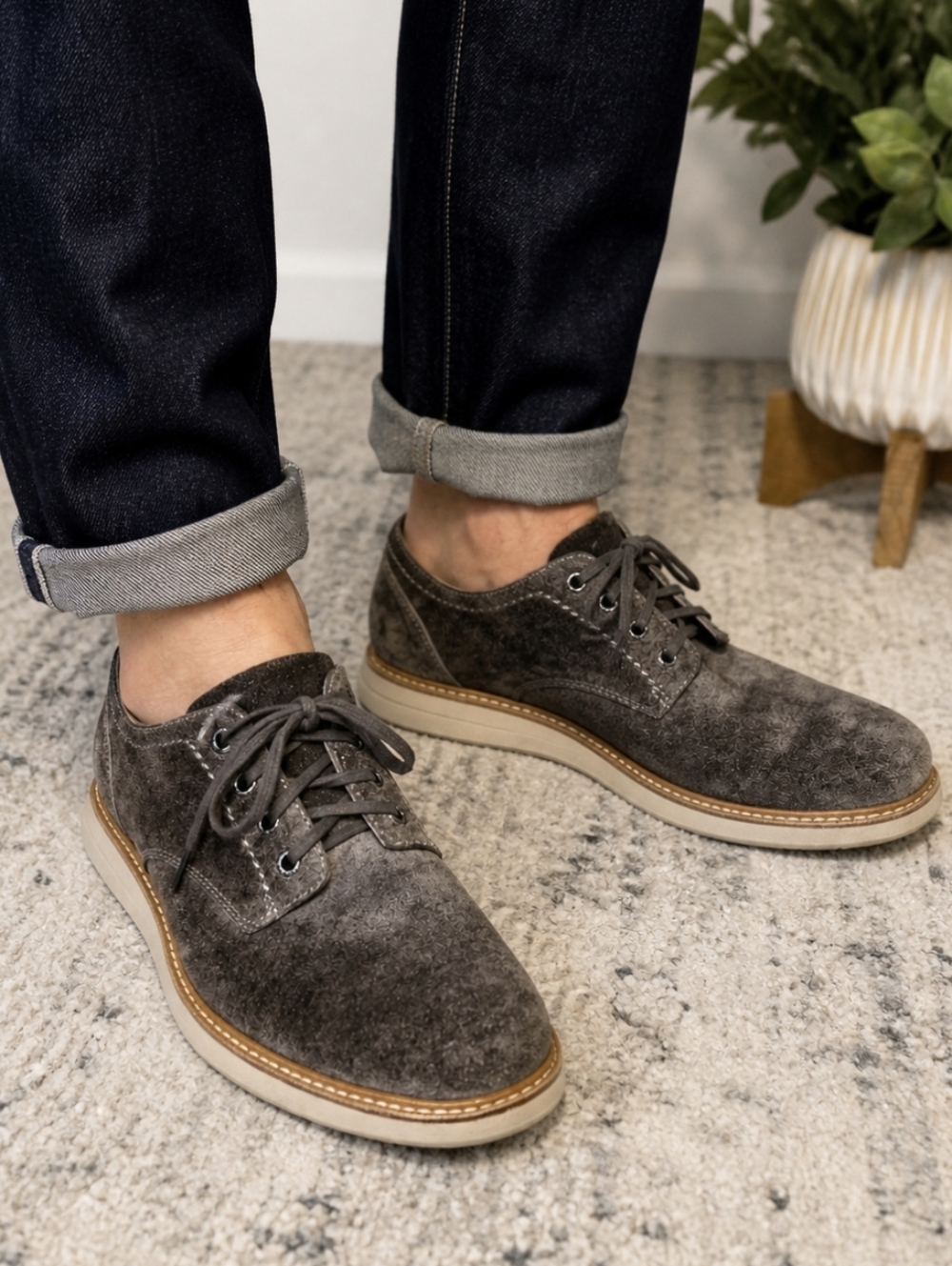 Sebago Men's Oxford Shoes Brown Suede Leather Lace Up Comfort Size 9